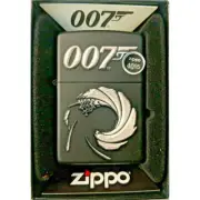 Zippo Metal Refillable Windproof Design James Bond Matte Texture Print Lighter