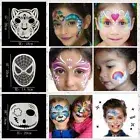 White Face Paint Template Cartoon Face Tattoo Party Makeup Stamps