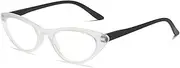 Fashion Cat Eye Blue Light Blocking Reading Glasses for Women, Retro Computer Readers, Anti Eyestrain Glasses