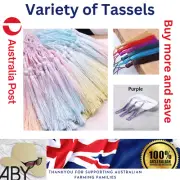 10x Fringe Tassel gradient colour DIY Craft Bookmark Sewing Decor Trim Pendant