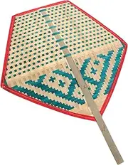 Zerodeko Summer Hand Fan Hand Held Fans Hand Woven Fan Lightweight Bamboo Fan for Outdoor/Indoor Cooling Farmhouse Fan Decorative Ornaments