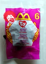 NIP ~2000 Ty McDonalds Teenie Beanie Baby #6 BUMBLE THE BEE~ Original Package