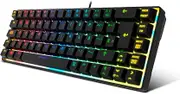 Kalista Gaming Membrane Keyboard RGB Rainbow, 62% Form Factor, Gaming Mode, N-19 Anti-Ghosting, Windows | Mac, English Layout, Black