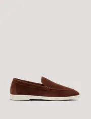 Hawes & Curtis Camel Italian Suede Loafer Size: 8