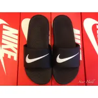 在飛比找蝦皮購物優惠-NIKE KAWA SLIDE GS 黑白 大LOGO 拖鞋