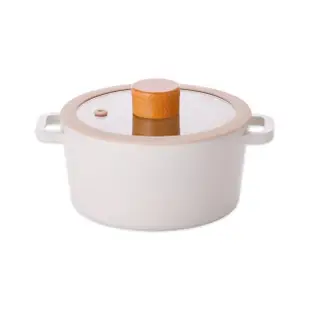 【韓國Kitchenwell】TORI系列 16cm陶瓷不沾雙耳湯鍋(陶瓷鍋/雙耳鍋/不沾鍋/奶油白)