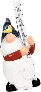 Garden Statue Hand-Painted Rain Gauge Outdoor Decor Resin Measuring Cup Precise Rainfall Gauge Easy to Use