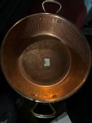 NEW Mauviel M'Passion Hammered Copper Jam Pan With Brass Handles