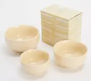 Temp-tations Stripe 3-piece Nested Bowl Set 6oz 10oz 16oz Champagne H224511
