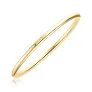 Zamel's 9ct Yellow Gold Silver Filled 63x4mm Golf Bangle Women's Jewellery