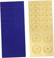 Hoement 30 Sets Certificate Awards Stickers Embossed Foil Achievement Seals Elegant Design for Graduation Office Use for Diplomas Certificates