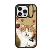 iPhone 16 Pro Impact Ring Stand Case MagSafe Compatible Cheers cat