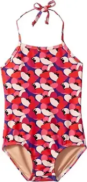 Toobydoo Girl's 239976 Poppy Print One-Piece Swimsuit Size 13/14
