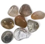 Rutilated Quartz Crystal Polished Stones 43.3 grams Brazil