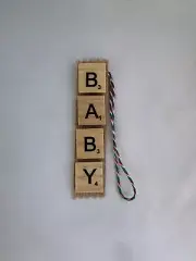 Handmade Scrabble Ornament "Baby"