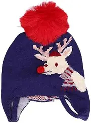 Baby Knit Hat for Toddlers Baby Girls and Boys Double Layer Design Soft Comfortable Cartoon Deer Style Cute Exquisite Warm Hat