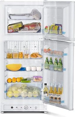 Smad 2 Way 185L Propane Gas&Electric Fridge Freezer Home Family Refrigerator LPG