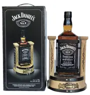 Jack Daniel's 1.75L Pub Art 2012 Timber Cradle Complete With Original Bottle/Box