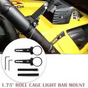 CNC 1.75" Roll Cage Light Bar Mount Bracket For UTV Kawasaki Mule Teryx RZR XP
