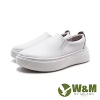 在飛比找momo購物網優惠-【W&M】女 厚底工作休閒鞋 女鞋(白色)