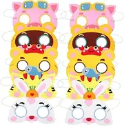 GLSTOY 10pcs Kids Animal Masks Mask Party Favours Non-woven Cloth Birthday Decorations for Kids Party Masks
