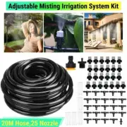 20M Garden Water Misting Cooling System Sprinkler Nozzle Micro Irrigation Kits