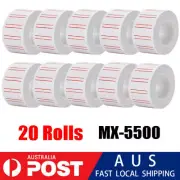 20 Rolls Price Tags Labels Pricing Tagging Sticker fits MX5500 Price Gun Machine