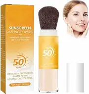 Translucent Sunscreen-infused Setting Powder,Mineral Brush Powder,Mineral Sunscreen Setting Powder,Spf 50 Oil Control Natural Matte Finish,Lasting Lightweight Breathable,for All Types of Skin (1pc)