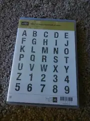 Brand New Stampin Up ABC - 123 Outline Alphabet & Numbers 35 Clear Mount Stamps