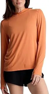 [Free Fly] Women's Shade Hoodie II - UPF 50+ Sun Protection Clothing Women's Sun Shirt, Bamboo Viscose Hooded Shirt for Women