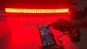 42inch Curved RGB LED Light Bar Off-road Driving Strobe App Control& Harness Kit
