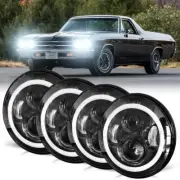 5-3/4 5.75" 80W LED Hi/Lo DRL Headlights For Chevy Impala Bel Air El Camino
