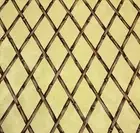 KINGSWAY VERONA YELLOW BAMBOO CRIS CROSS TRELLIS CUSHION FABRIC BY THE YARD 54"W