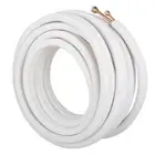 Pipe Install Kit 1/4" - 3/8" Dia.For Mini Split Heat Pump Systems 50 Feet White