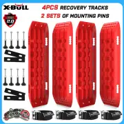 X-BULL Recovery tracks 10T 2 Pairs/ Sand tracks/ Mud tracks/ Mounting Bolts Pins Gen 2.0 -Red