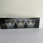 Shannon Crystal By Godinger Candle Votive Holders -Set Of 3, New In Box