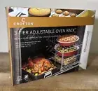 Crofton 3 Tier Adjustable Oven Rack Space Saving Cooking NEW save Time Cooking