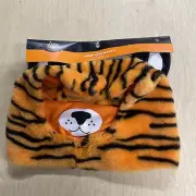Adult Tiger Headwear Halloween Costume Headpiece Hat Hood with Removable Mask