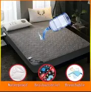 New Waterproof Queen King size Mattress Protector Cover Fitted Bedsheet Set