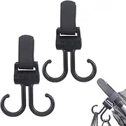 Weqizuerqi Stroller Hooks for Bags | 360 Degree Swivel Stroller Hooks,Heavy Duty Attachment Bag Clips for Car or Shopping Cart Organizer Accessory