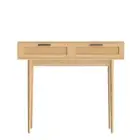 Artiss Console Table Entry Table Rattan Drawer Storage Hallway Tables Wood