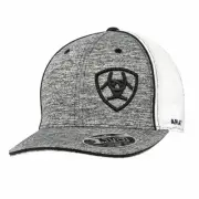 Ariat Mens Grey Heather Offset Logo Snapback Ball Cap 1504901