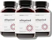 Smarter Ubiquinol - Plant-Based Active CoQ10 for Heart, Liver, Brain Health - with Ahiflower Seed Oil The Richest Omega 3-6-9 Fatty Acid Profile in The World, Vegetarian Softgel (90 Servings)