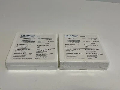 N14: 2 Packs VWR 28313-068 Grade 417 Filter Paper Qualitative Crepe ( 50/Pack )