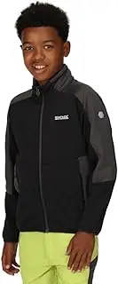 [REGATTA] Childrens/Kids Highton II Fleece Jacket (UK Size: 7-8 Years) (Black/Seal Grey)