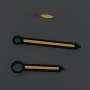 Black Trim Arrow Shaped Orange Lume Watch Hands for ST3600/ST3620/ETA6497/6498