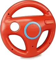 smardy Lenkrad für Wii Fernbedienung, Rot, Racing Wheel für Rennspiele Kompatibel mit Nintendo Wii, Wii U Controller für Mario Kart Spiele, Racing Games