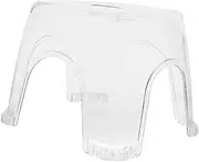 BUTIFULSIC Transparent Shower Foot Stool Slip Resistant Clear Bath Seat for Shaving Modern Design Versatile Use Material Toilet Feet Stool Foot Rest