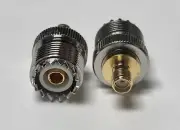 UHF Female SO-239 to SMA Female coax 2 PIECE RF adapter connector ships from USA