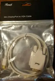 *Brand NEW Rosewill 3-Feet Mini DisplayPort to VGA Cable, White (RCDC-14021)